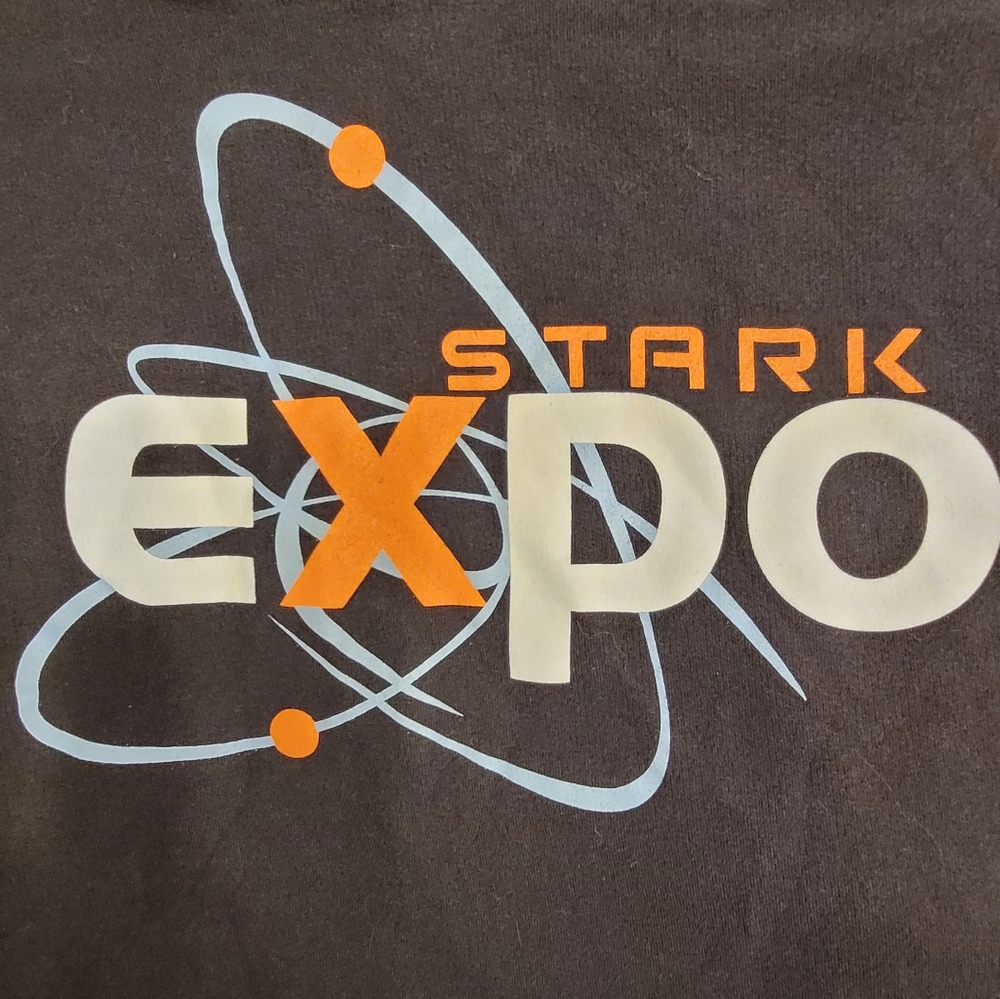 Marvel Stark Expo Iron Man Hoodie Black Unisex Styling Men's Large